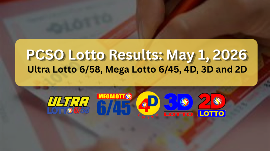 May 1 2026 lotto result